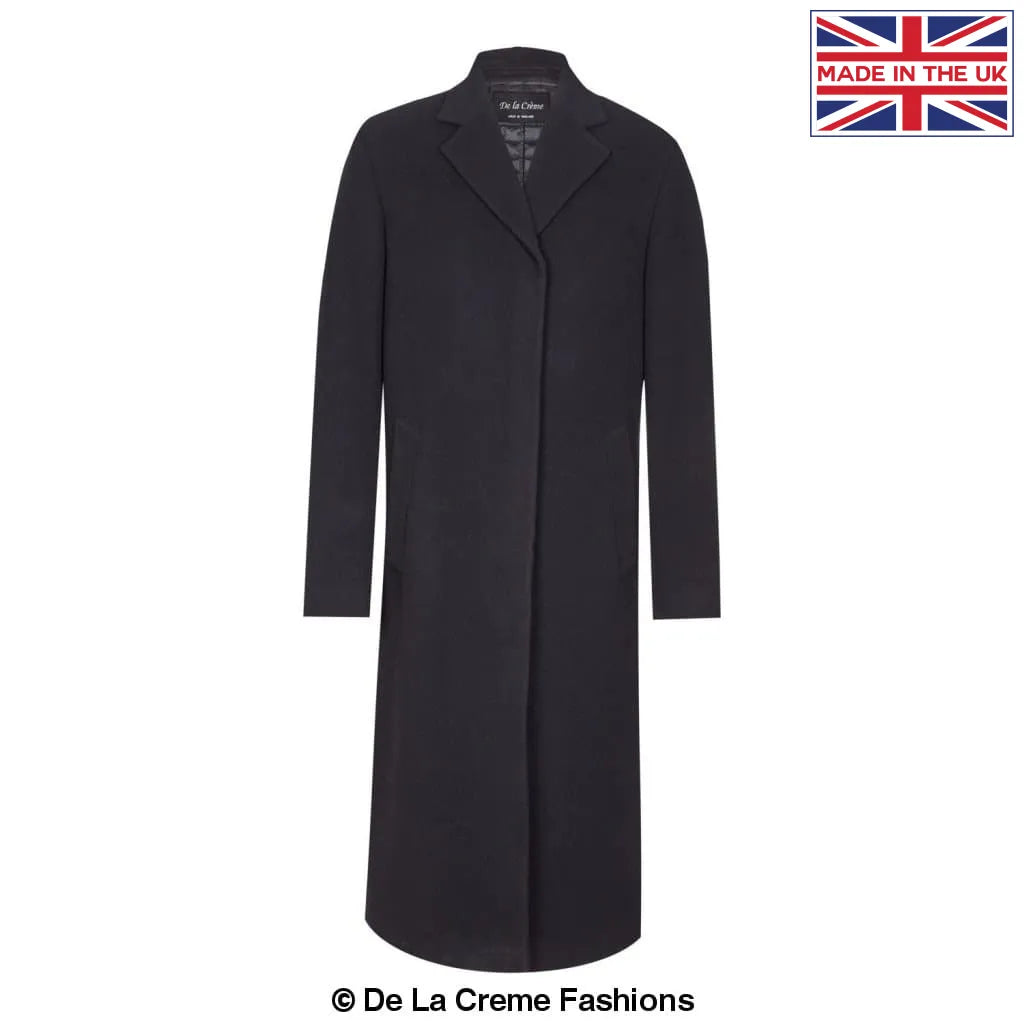 De La Creme MAN - Wool & Cashmere Blend Covert Long Coat