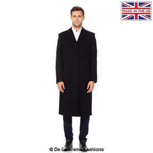 De La Creme MAN - Wool & Cashmere Blend Covert Long Coat