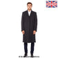 De La Creme MAN - Wool & Cashmere Blend Covert Long Coat