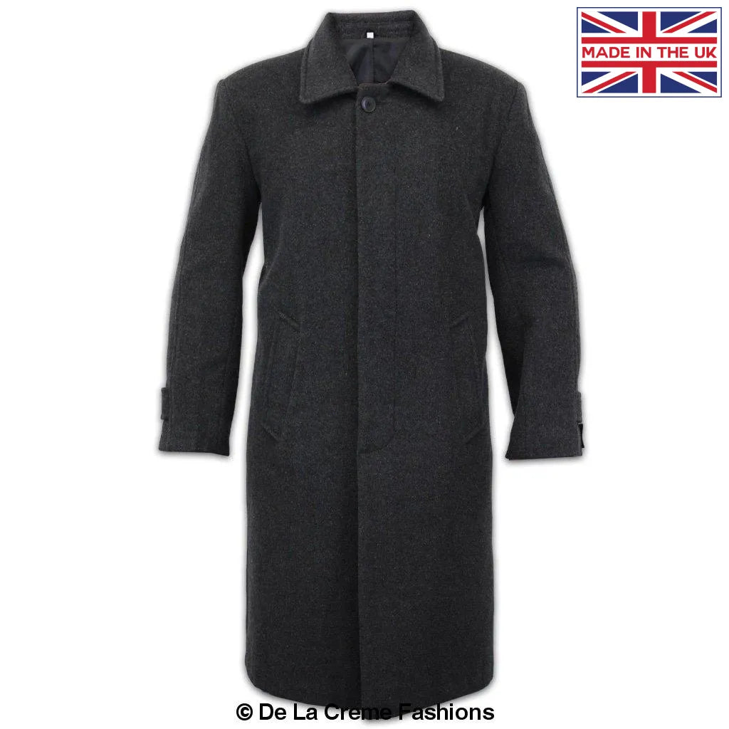 De La Creme MAN - Wool & Cashmere Long Formal Undertaker Security Overcoat