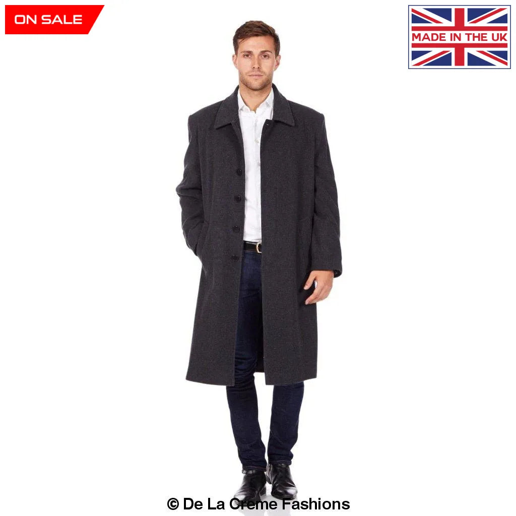 De La Creme MAN - Wool & Cashmere Long Formal Undertaker Security Overcoat