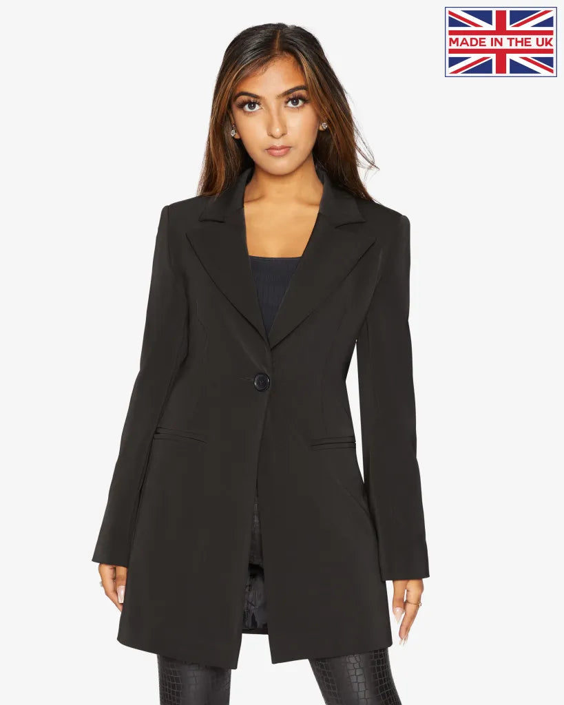 Nancy Collared Formal Longline Blazer