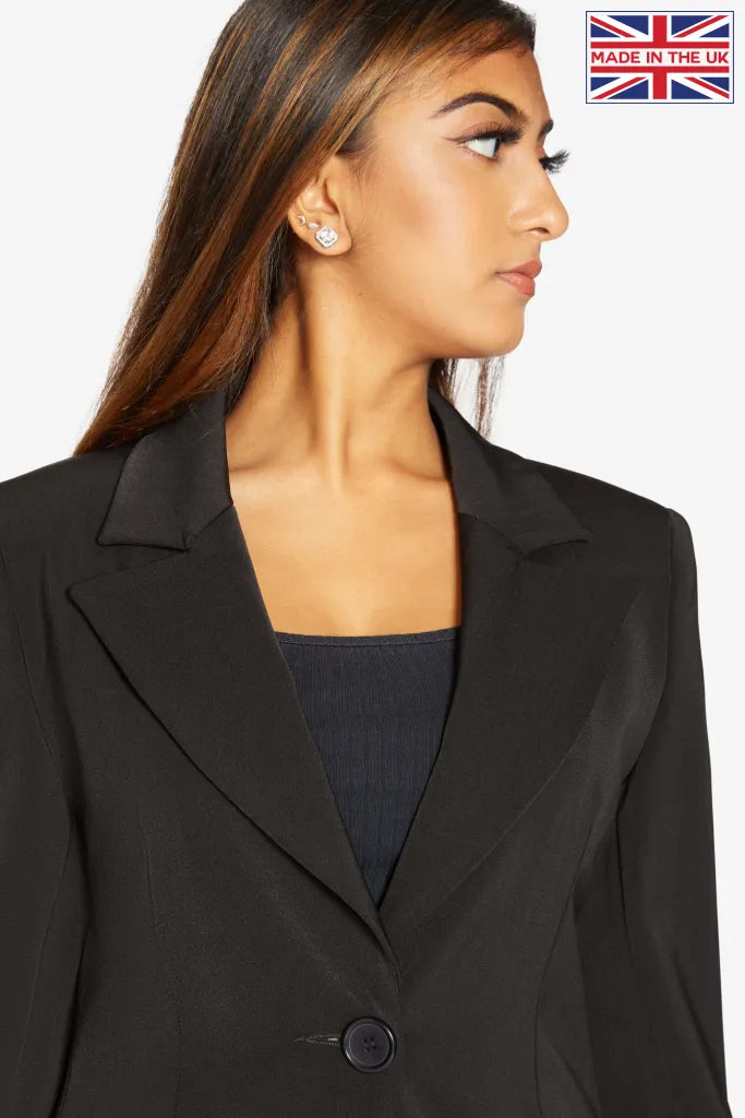 Nancy Collared Formal Longline Blazer