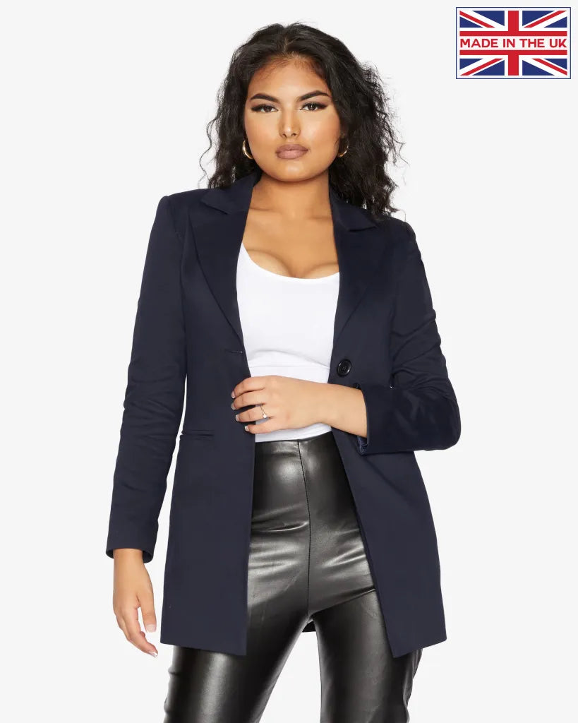 Nancy Collared Formal Longline Blazer