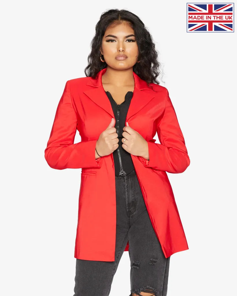 Nancy Collared Formal Longline Blazer