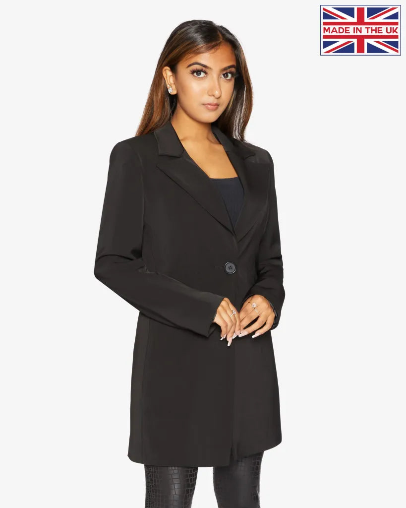 Nancy Collared Formal Longline Blazer