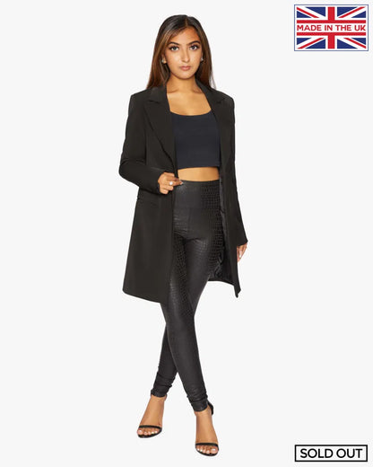 Nancy Collared Formal Longline Blazer