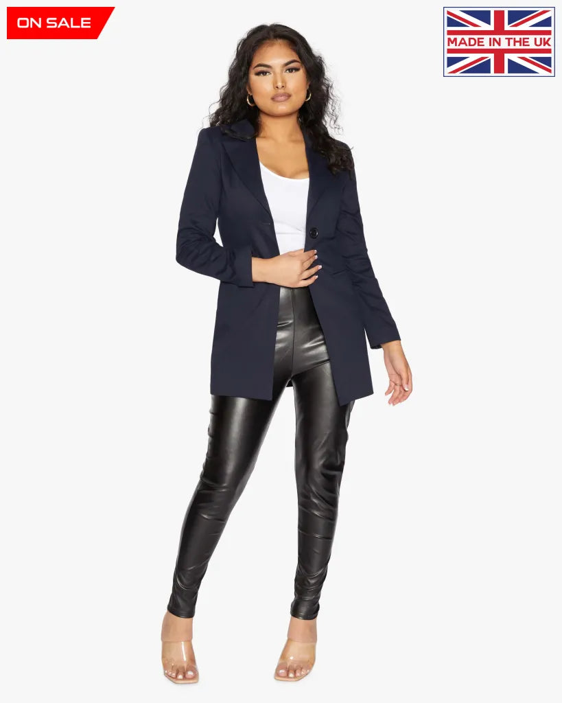 Nancy Collared Formal Longline Blazer