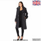 De La Creme - Women's Military Faux Fur Trim Midi Coat