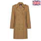 De La Creme Womens Double Breasted Twill Military Coat