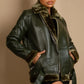 Faux Fur Collar Aviator Jacket (11729) Coats & Jackets