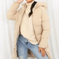 Hooded Longline Puffer Coat Beige / Small Outerwear