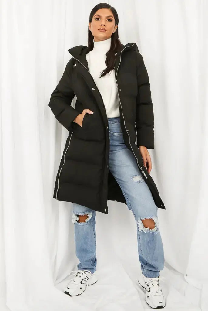 Longline ladies puffer coat hotsell