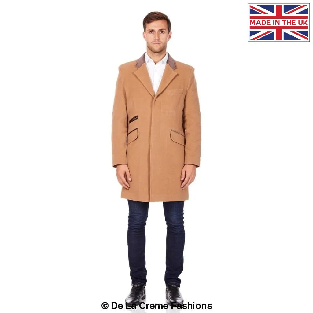 Tommy Retro Mod Crombie Covert Coat