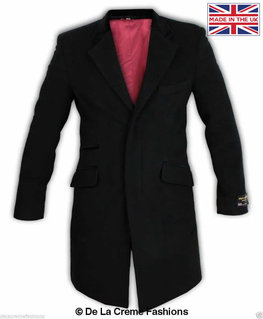 Tommy Retro Mod Crombie Covert Coat