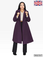 A-Line Double Breasted Coat (2023) Purple / Uk 18/eu 46/us 14