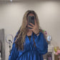 Satin Ruched Arm Maxi Dress