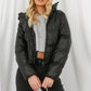 Pu Boxy Puffer Jacket Black / Small