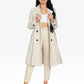 Spring/summer Double Breasted Trench Mac Coat (1201-Sp) Stone / Uk 8/eu 36/us 4/xs