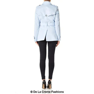Women's Spring/Summer Double Breasted Short Belted Coat