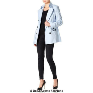 Women's Spring/Summer Double Breasted Short Belted Coat