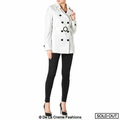 Women's Spring/Summer Double Breasted Short Belted Coat