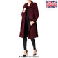 De La Creme - Womens Wool & Cashmere Blend Military Coat