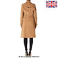 De La Creme - Womens Wool & Cashmere Blend Military Coat