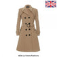 Amber Wool Blend Double Breasted Trench Coat