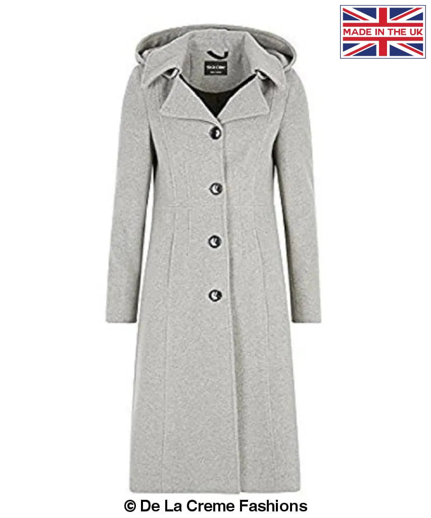 Beatrice Wool And Cashmere Hooded Mid Length Coat