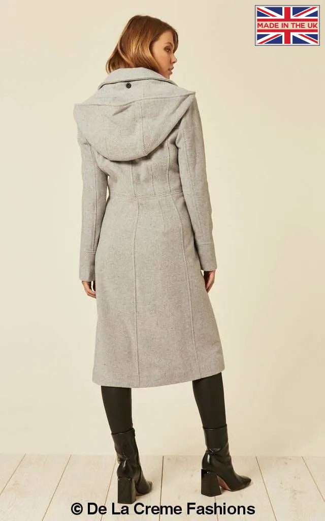 Beatrice Wool And Cashmere Hooded Mid Length Coat