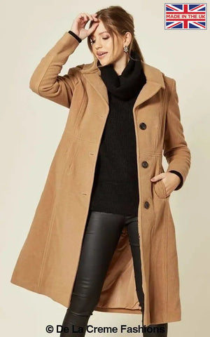 Beatrice Wool And Cashmere Hooded Mid Length Coat