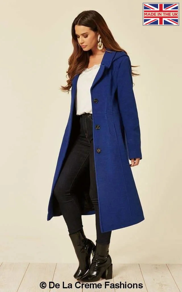 Beatrice Wool And Cashmere Hooded Mid Length Coat