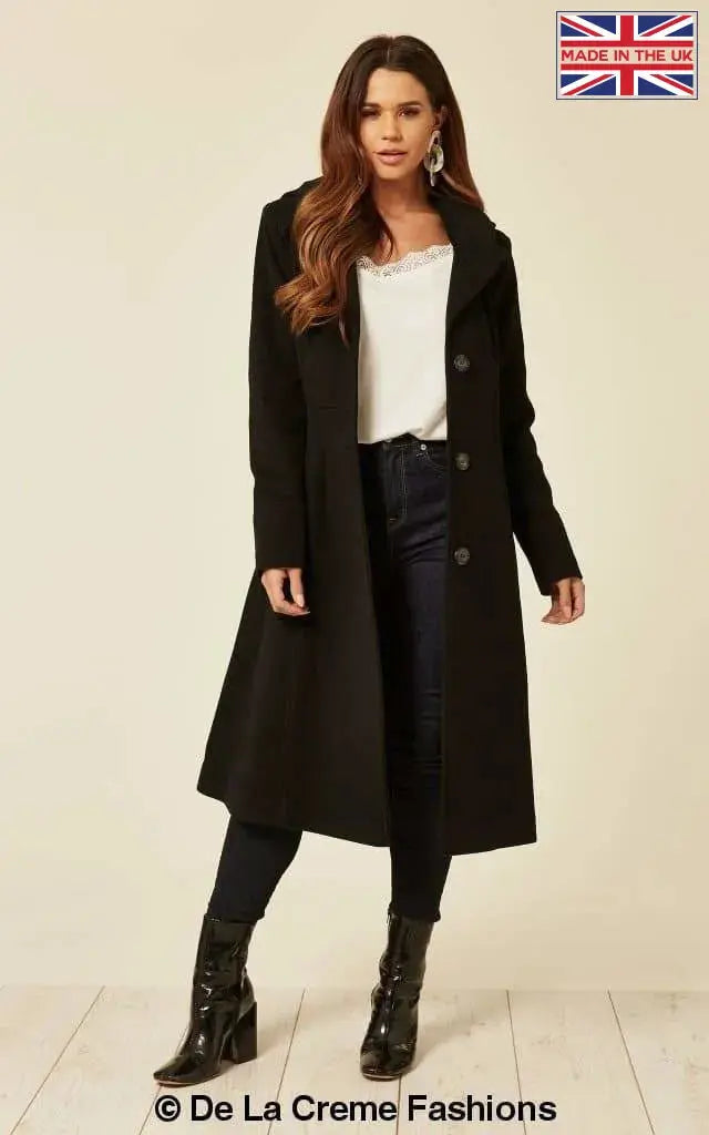 Mid length winter coat with hood shop