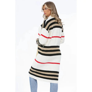 Check Longline Cardigan