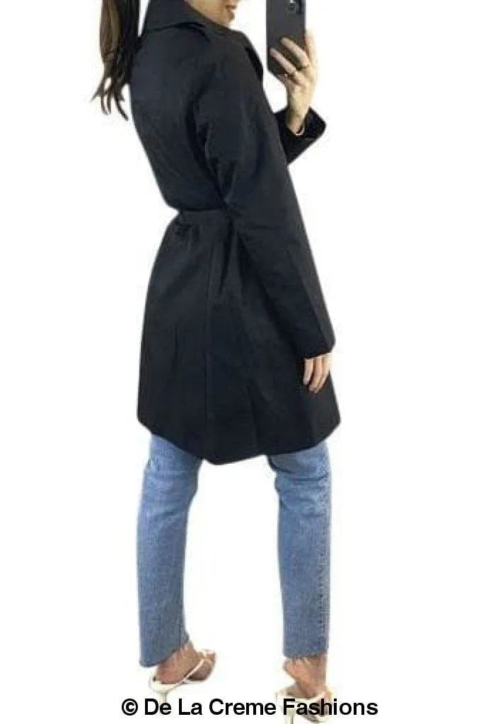 Anastasia Cotton Blend Belted Trench Coat