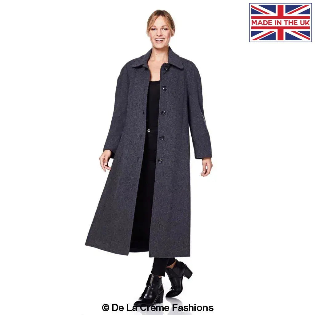 De La Creme Womens Curve Wool Cashmere Blend Plus Size Long Coat