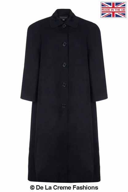 De La Creme - Womens Wool & Cashmere Blend Plus Size Long Coat