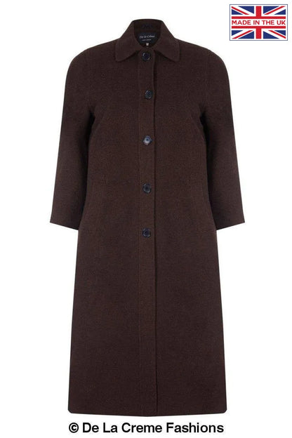 De La Creme - Womens Wool & Cashmere Blend Plus Size Long Coat