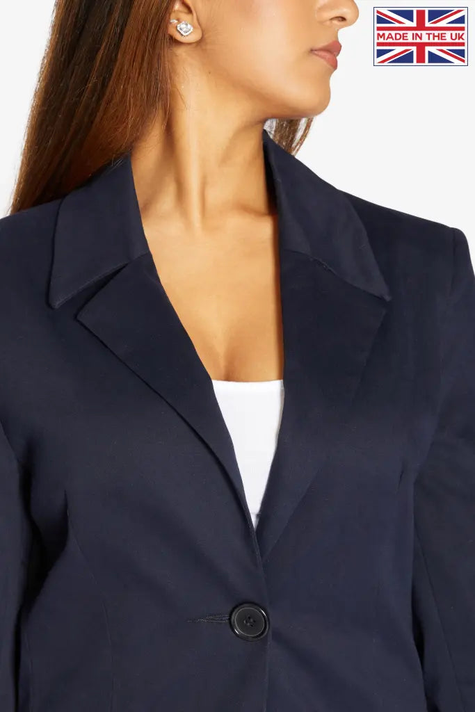 De La Creme Womens Nadine Formal Longline Blazer