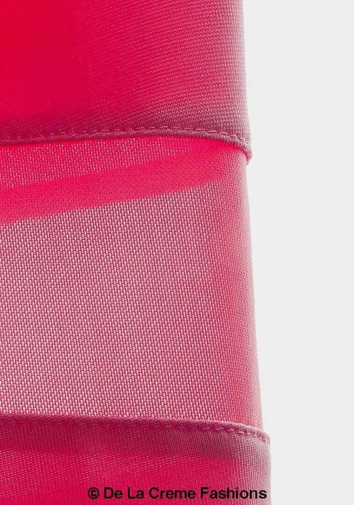 De La Creme - Ladies Pink Mesh Panel Leggings