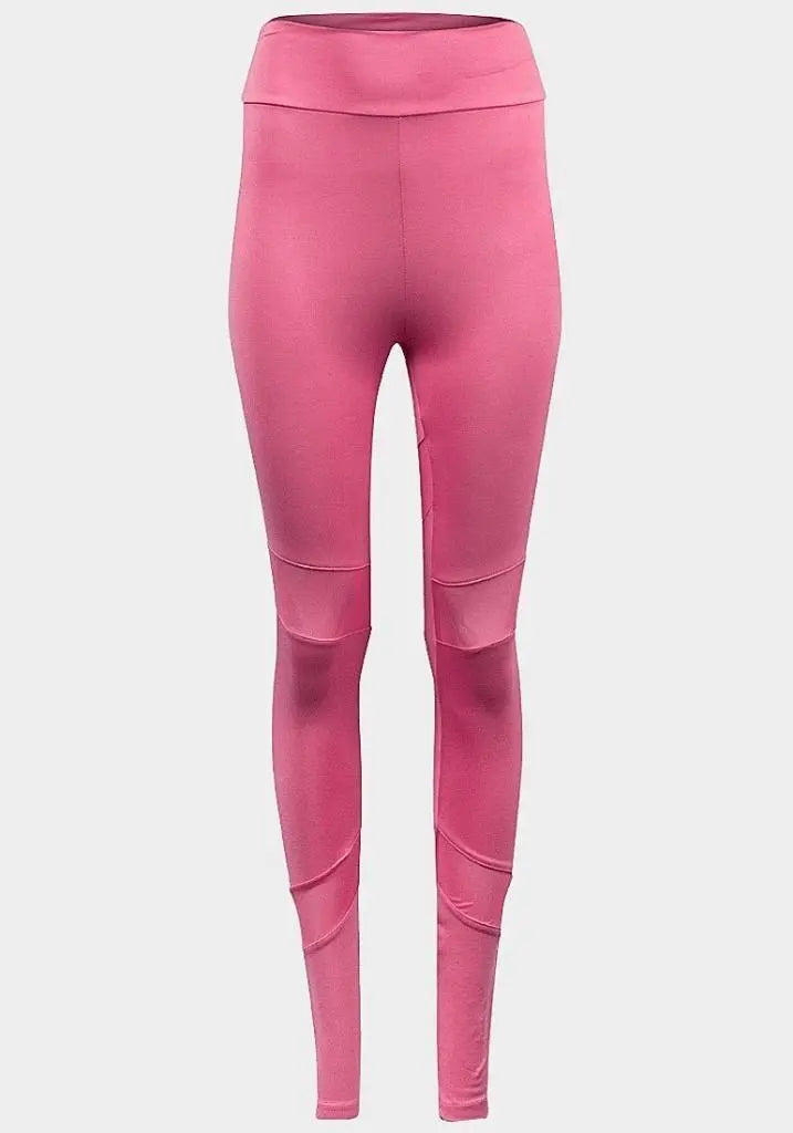 De La Creme - Ladies Pink Mesh Panel Leggings