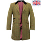 De La Creme Man - Mens Check Design Crombie Coat