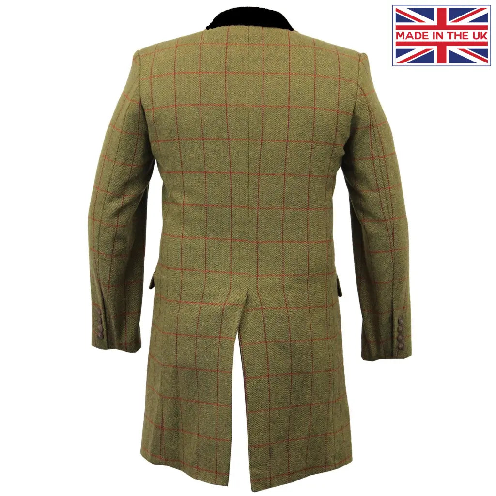 De La Creme Man - Mens Check Design Crombie Coat