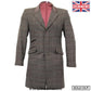 De La Creme MAN - Men's Check Design Crombie Coat