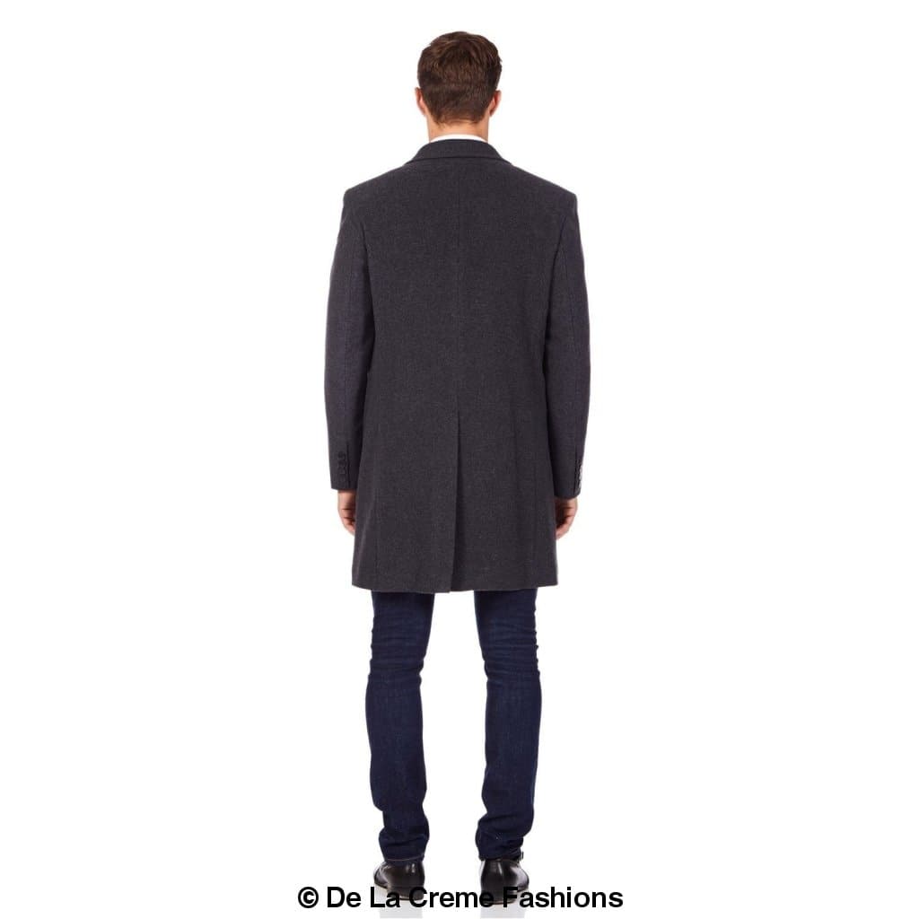 De La Creme MAN - Men's Wool Blend Double Breasted Overcoat