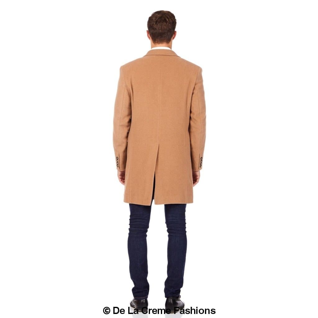 De La Creme MAN - Men's Wool Blend Double Breasted Overcoat