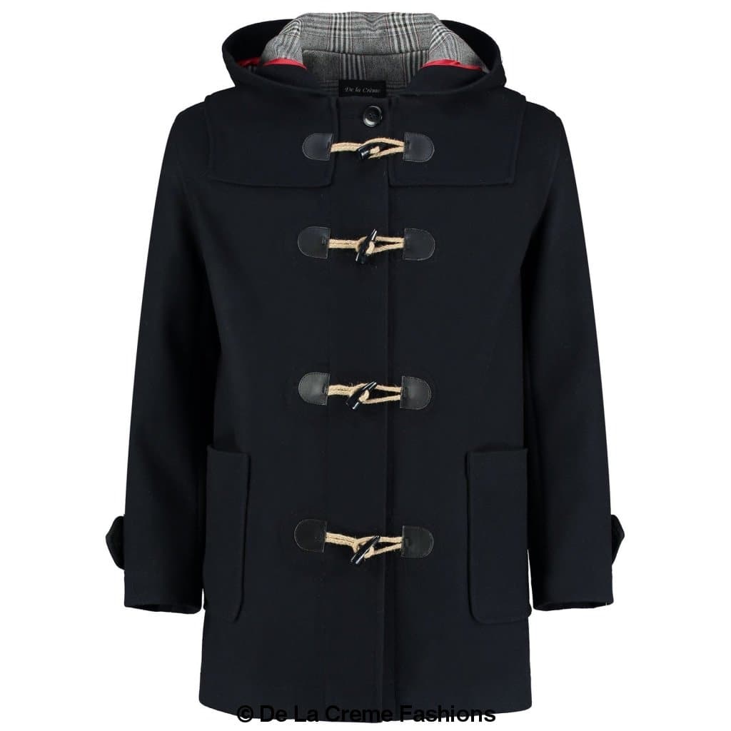 De La Creme MAN - Men's Wool Blend Double Sided Hooded Duffle Coat