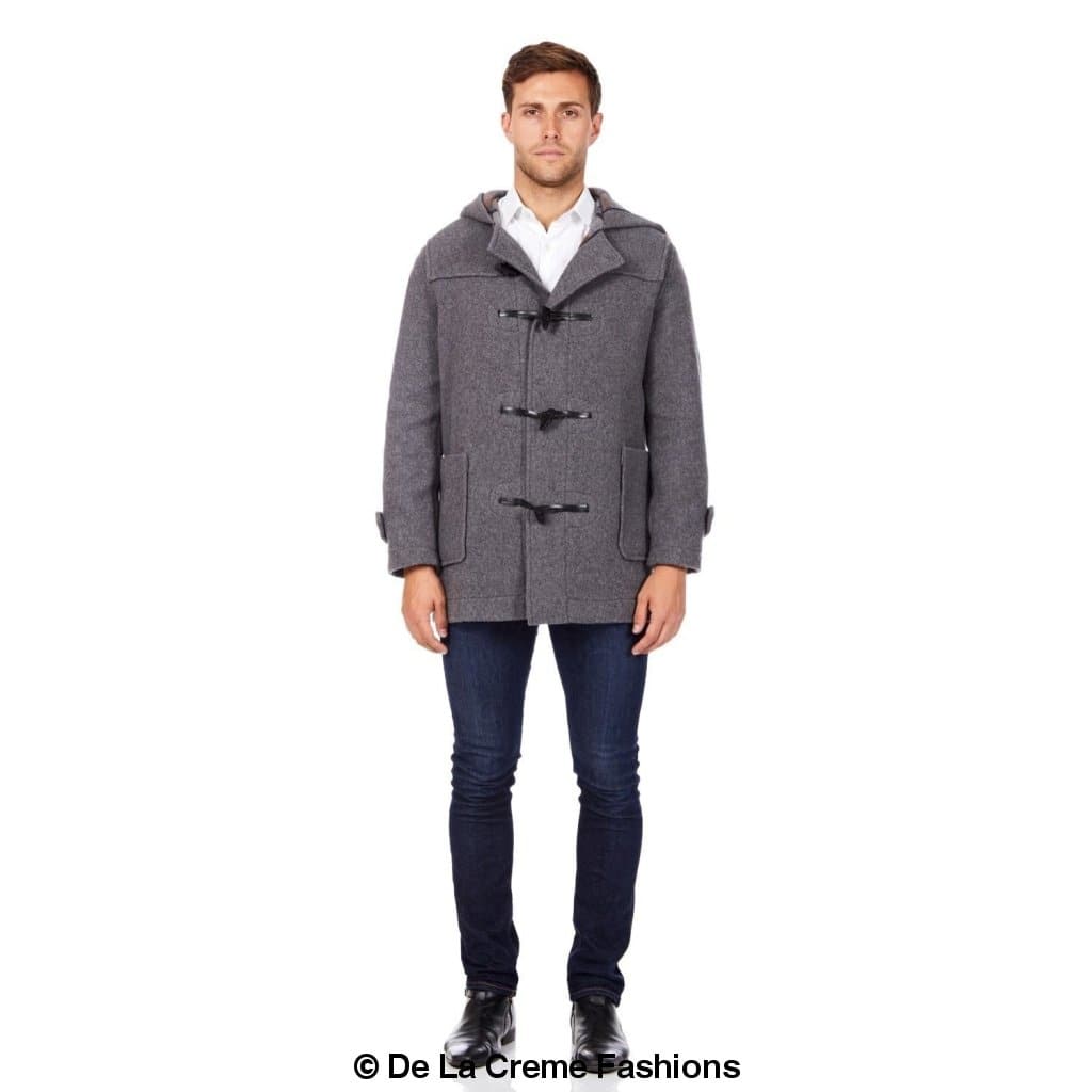 De La Creme MAN - Men's Wool Blend Double Sided Hooded Duffle Coat