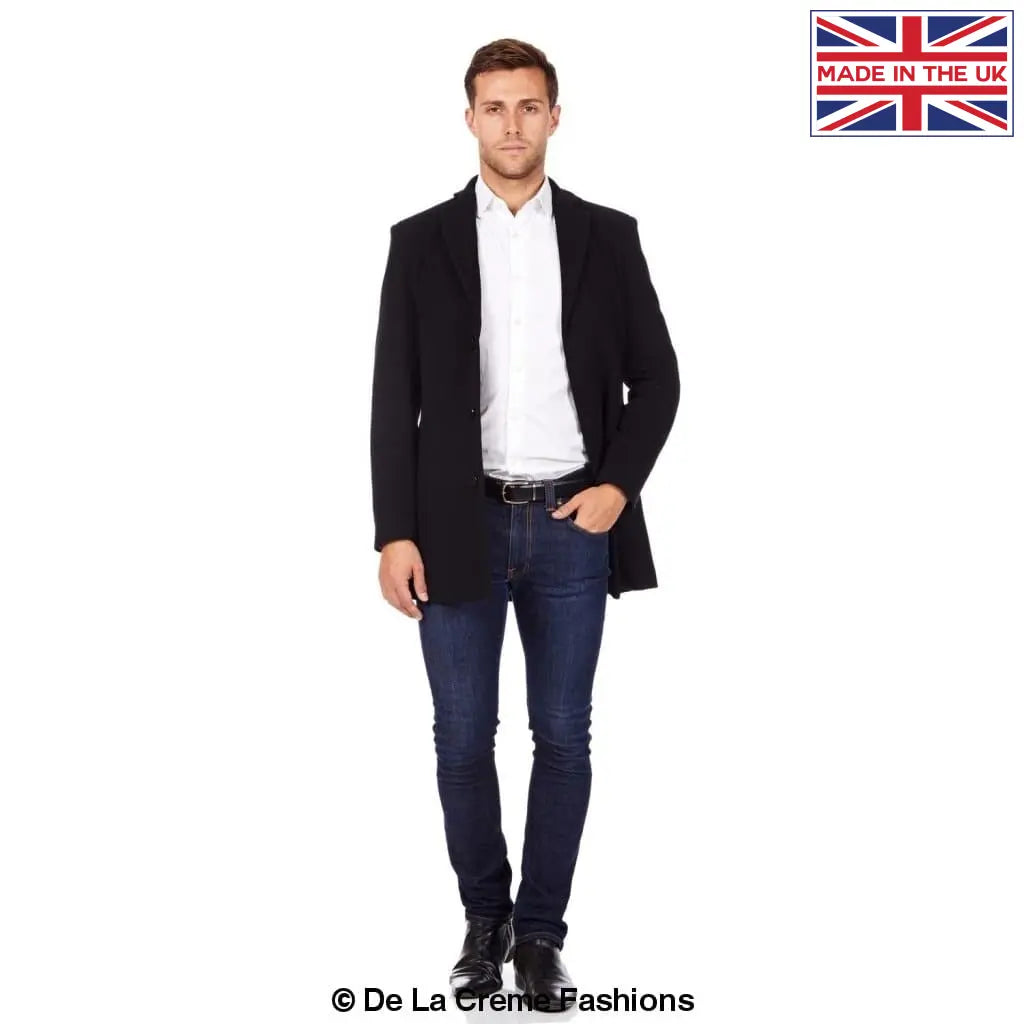 De La Creme MAN - Wool Blend Covert Winter Coat